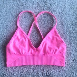 Lululemon Awakening bra in bright pink